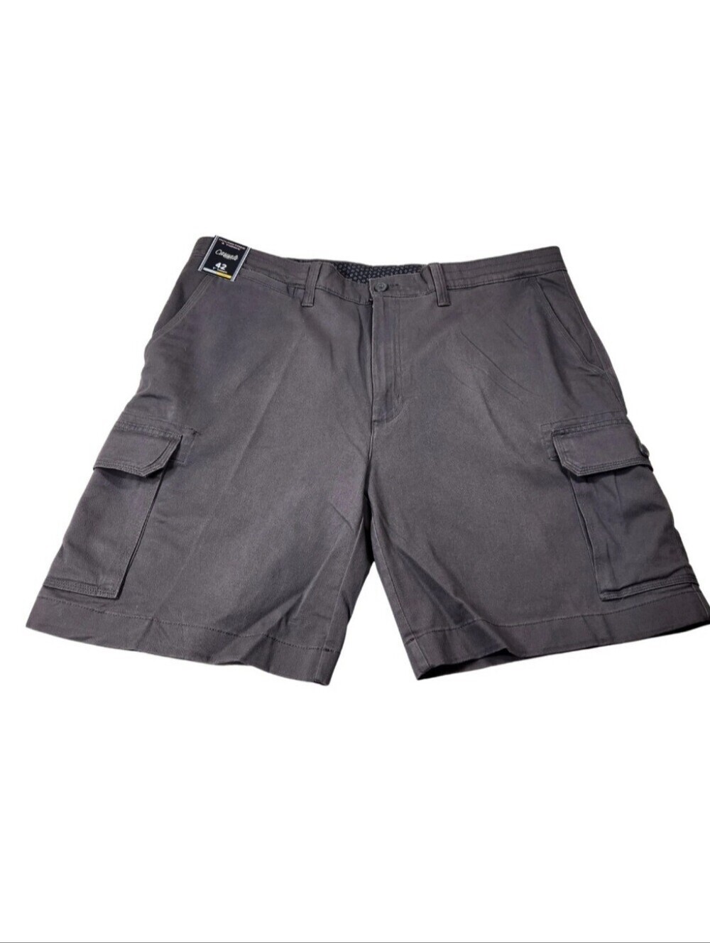 Roundtree & Yorke Mens Size 42 Gray Casual Classic Fit Cotton Cargo Shorts 05